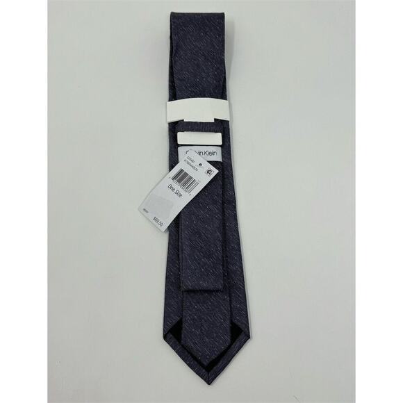 Calvin Klein Men's Wool Blend Textured Tie - Charcoal Gray Classic Width - Picture 2 of 4